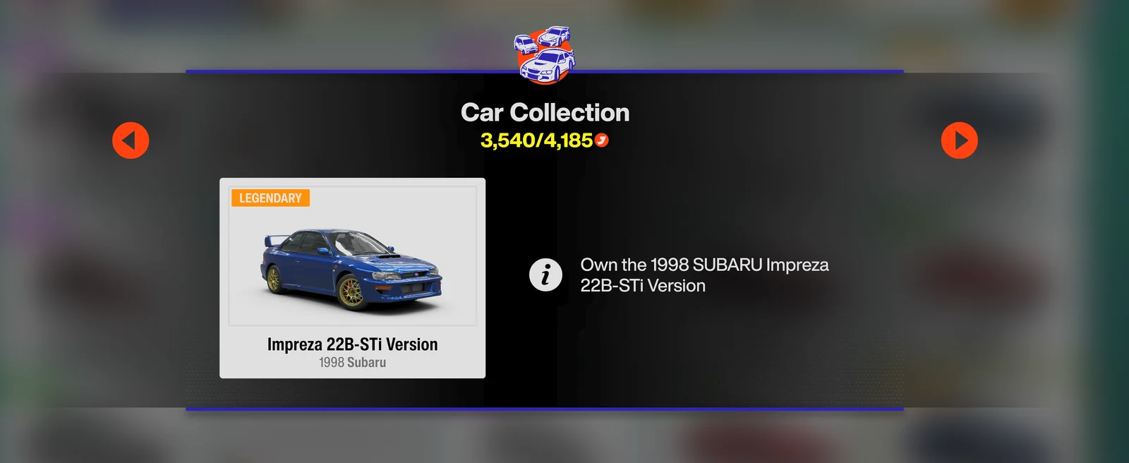 Forza Horizon 6 Car Collection detail page ready for FAFE Auto Buy Cars in Batch