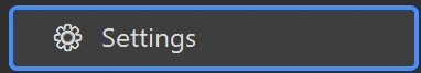 Settings button in the FAFE sidebar